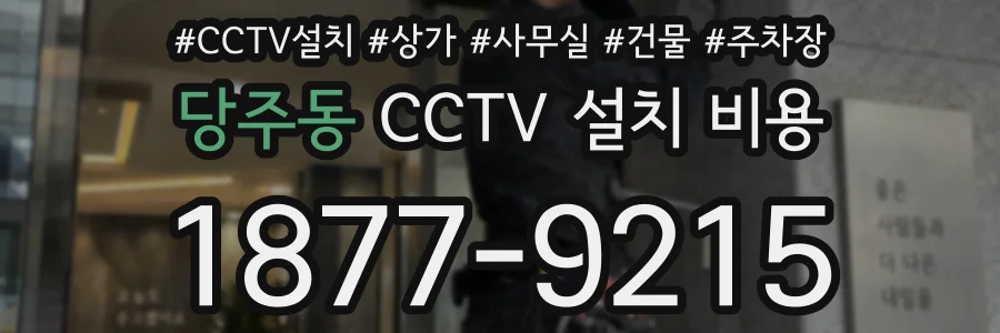 당주동 CCTV 설치 비용