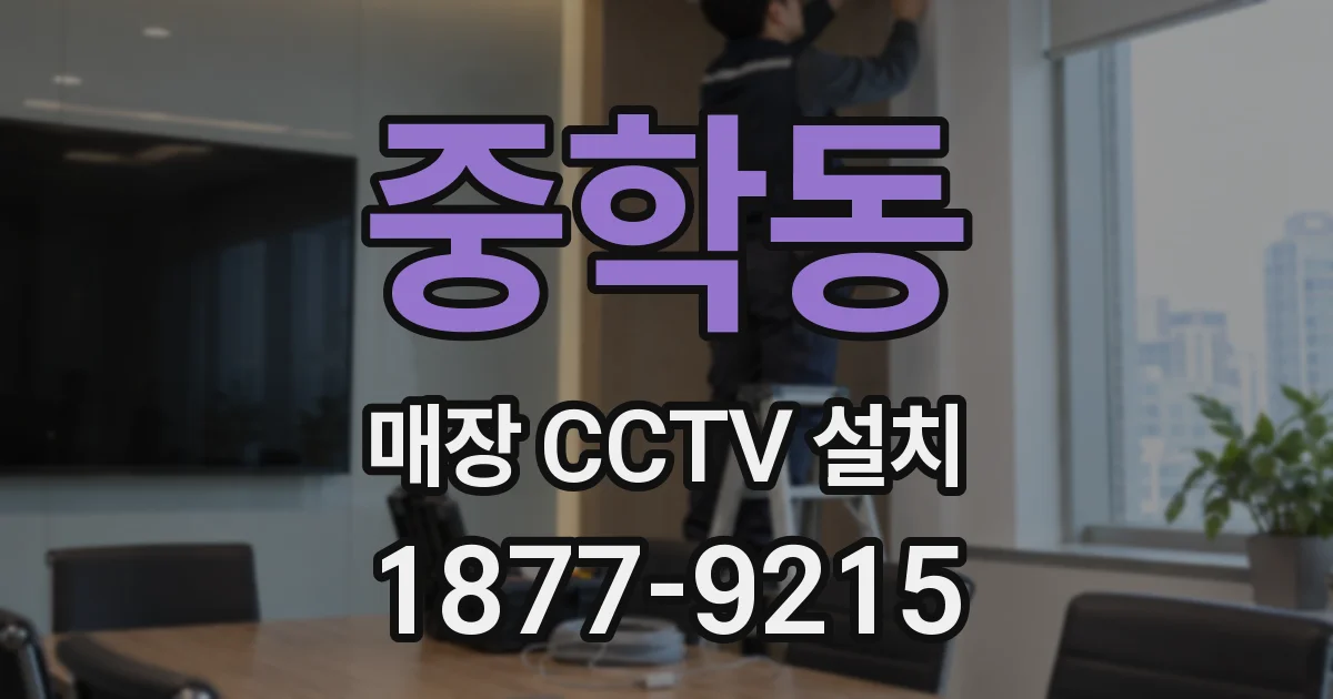 중학동 매장 CCTV 설치