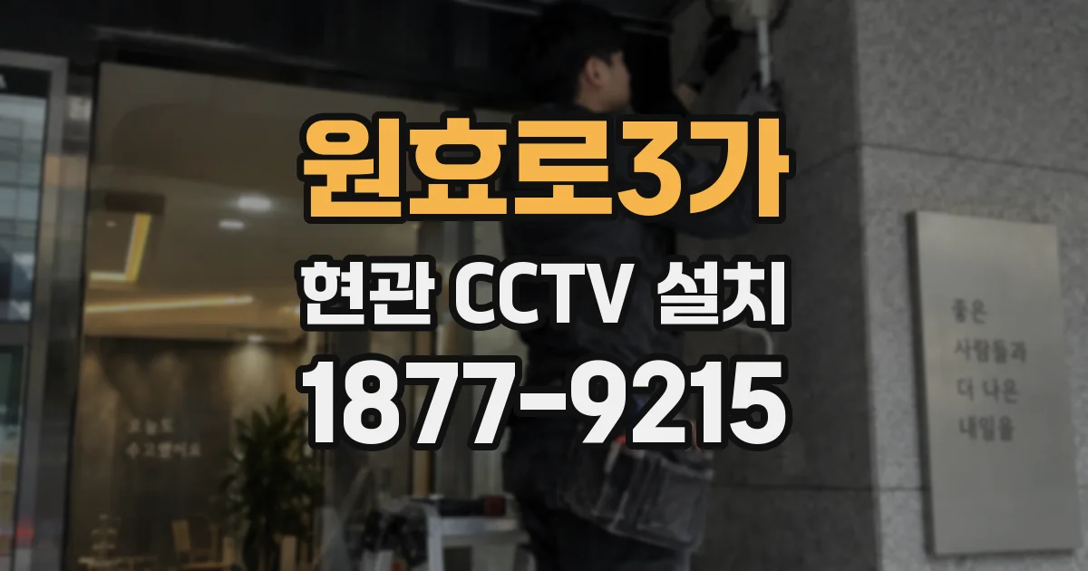 원효로3가 현관 CCTV 설치