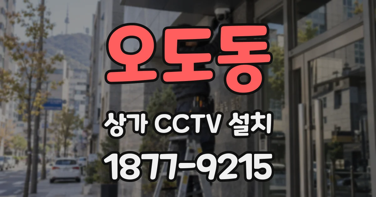 오도동 상가 CCTV 설치