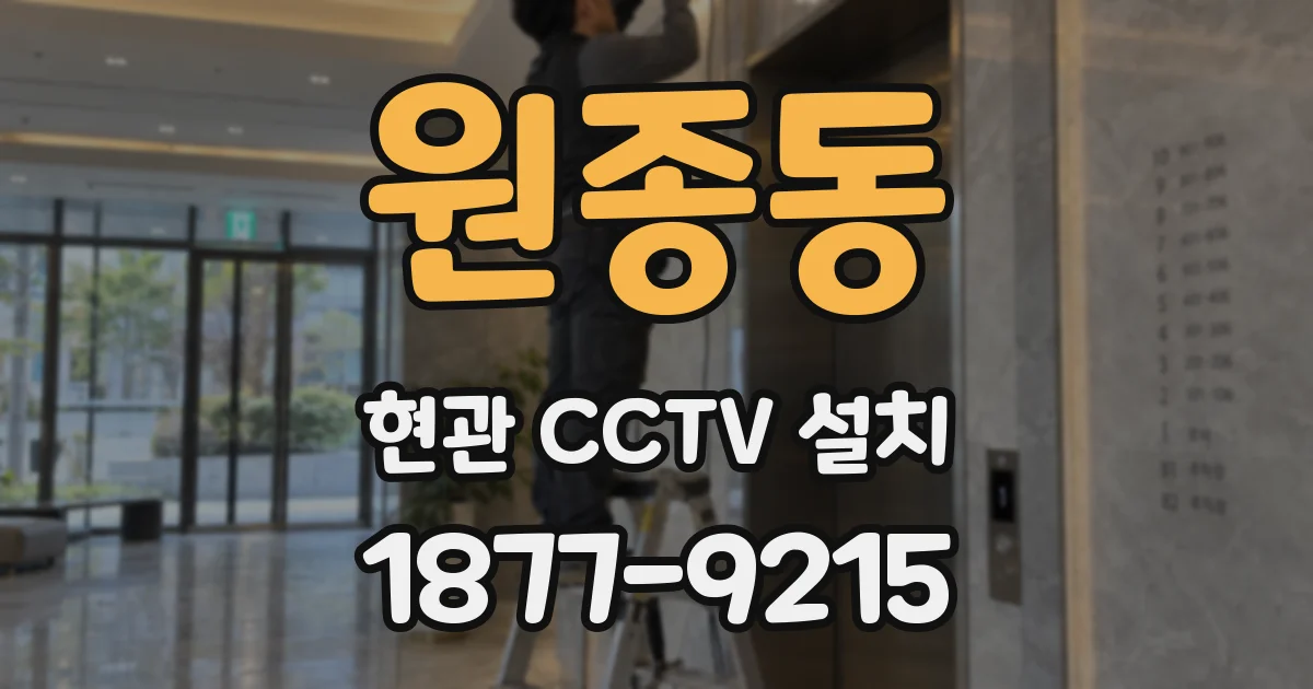 원종동 현관 CCTV 설치