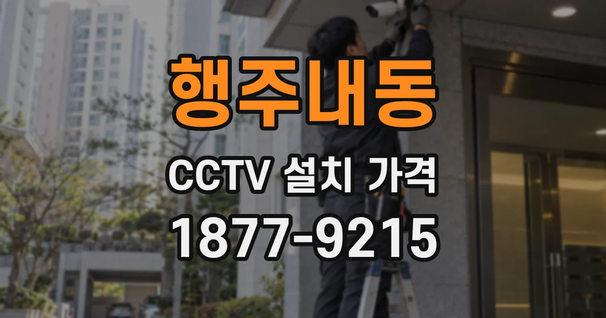 행주내동 CCTV 설치 가격