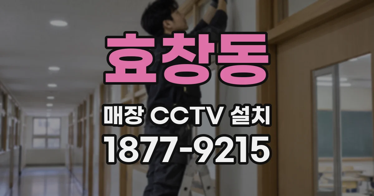 효창동 매장 CCTV 설치