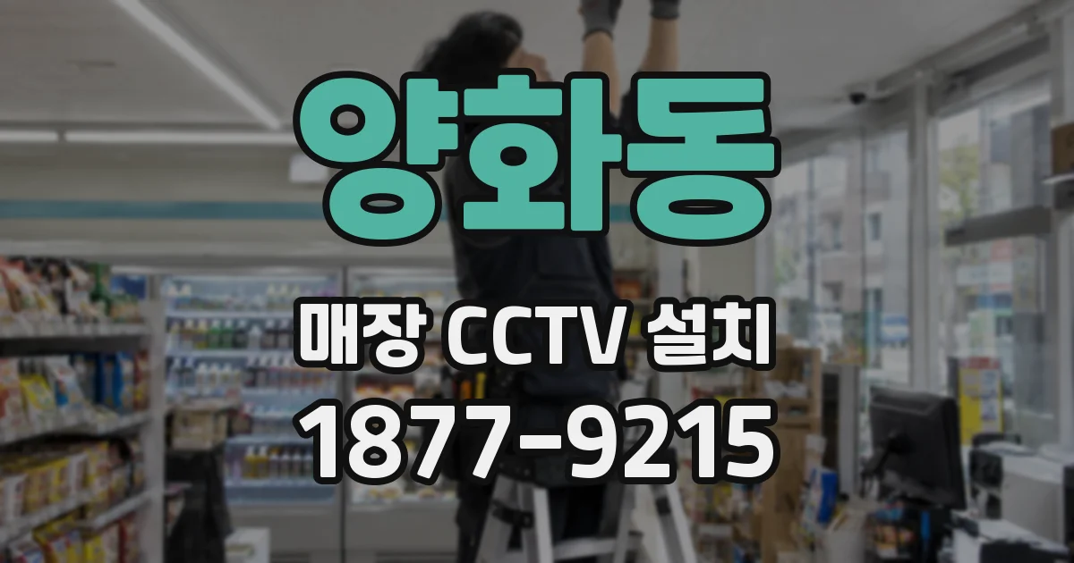 양화동 매장 CCTV 설치