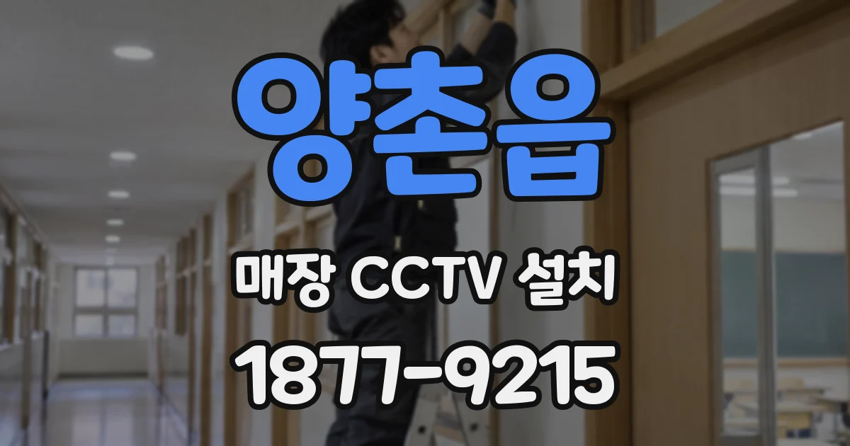 양촌읍 매장 CCTV 설치