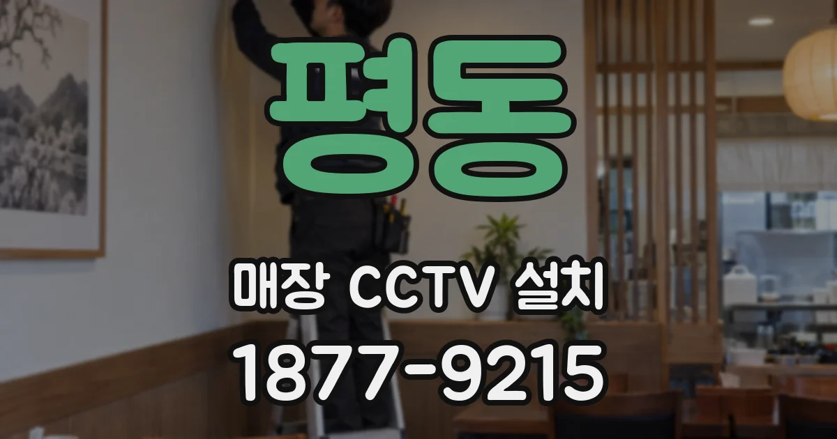 평동 매장 CCTV 설치