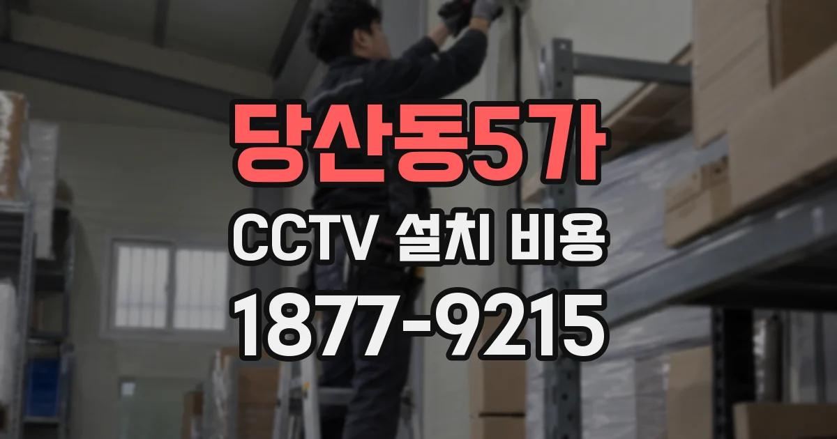 당산동5가 CCTV 설치 비용