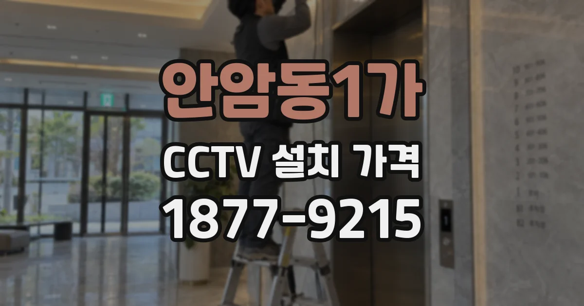 안암동1가 CCTV 설치 가격