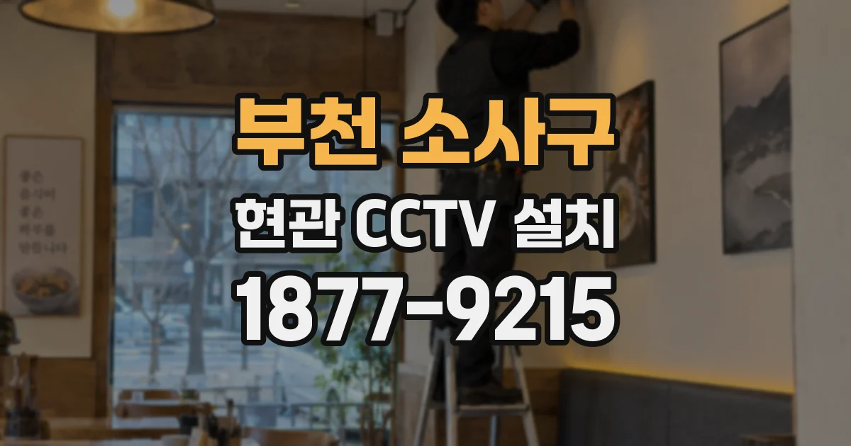 부천 소사구 현관 CCTV 설치