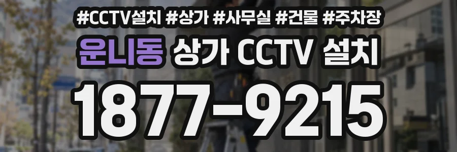 운니동 상가 CCTV 설치