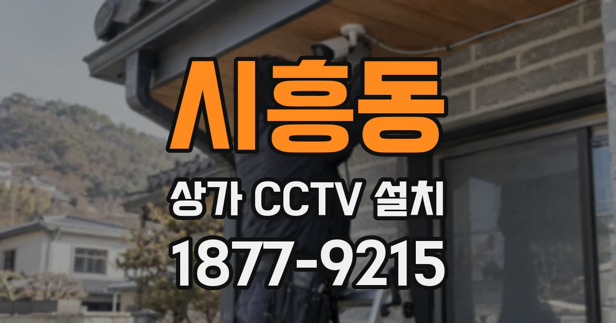 시흥동 상가 CCTV 설치