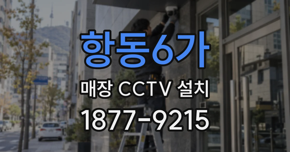 항동6가 매장 CCTV 설치