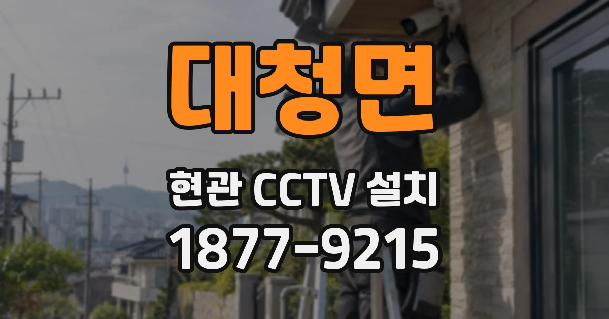 대청면 현관 CCTV 설치