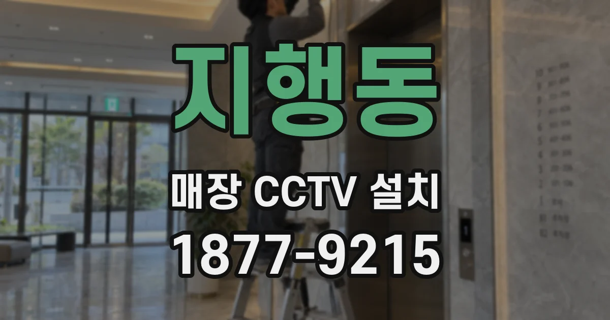지행동 매장 CCTV 설치
