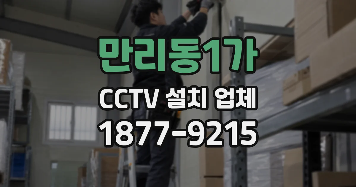 만리동1가 CCTV 설치 업체