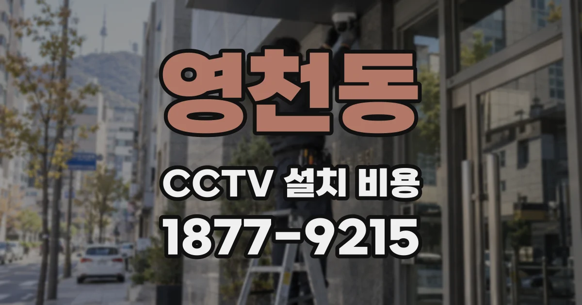 영천동 CCTV 설치 비용