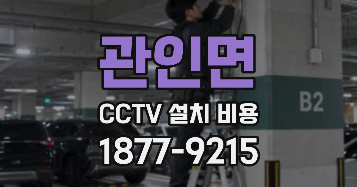 관인면 CCTV 설치 비용