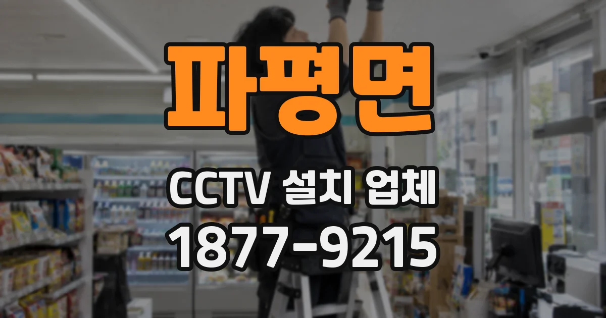 파평면 CCTV 설치 업체