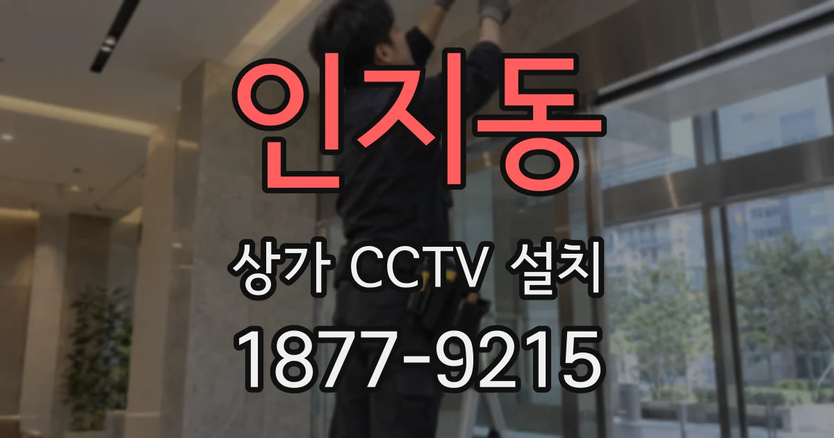 인지동 상가 CCTV 설치