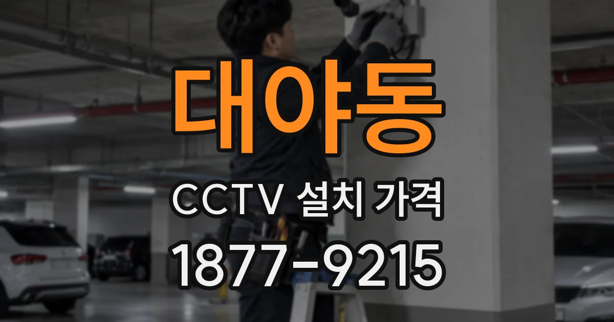 대야동 CCTV 설치 가격