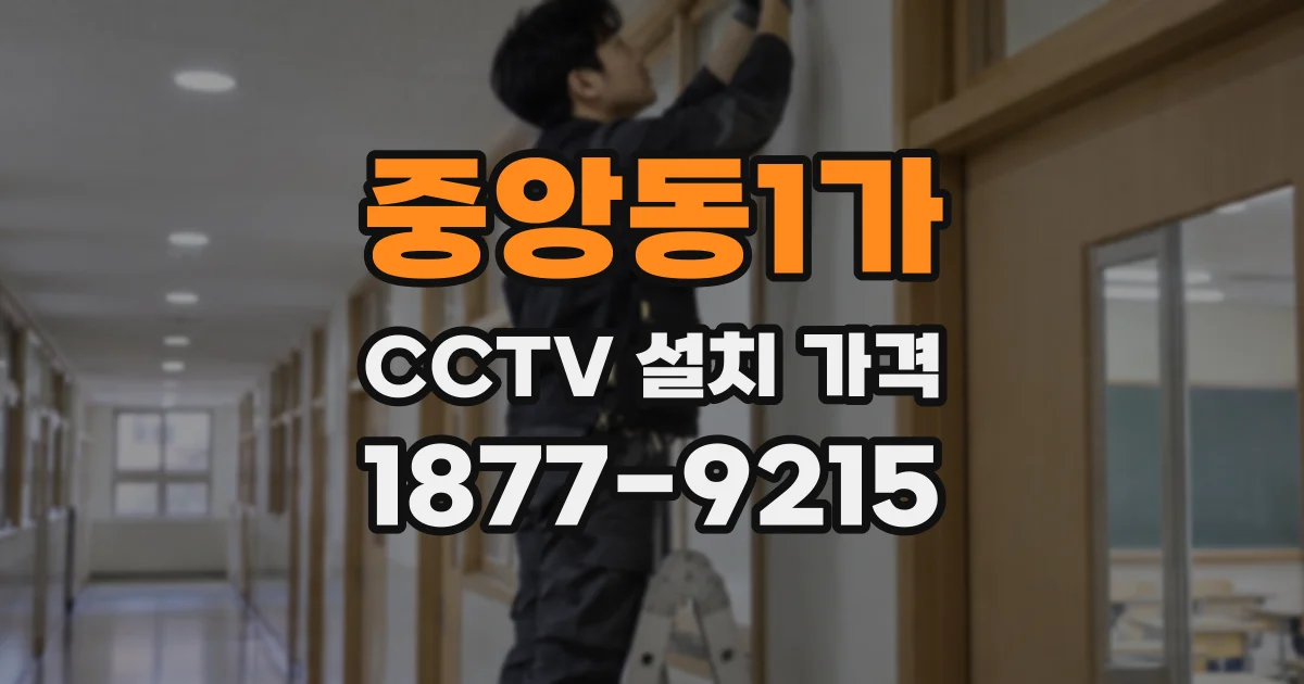중앙동1가 CCTV 설치 가격