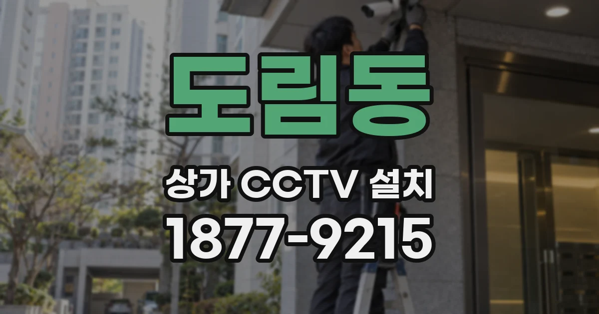 도림동 상가 CCTV 설치