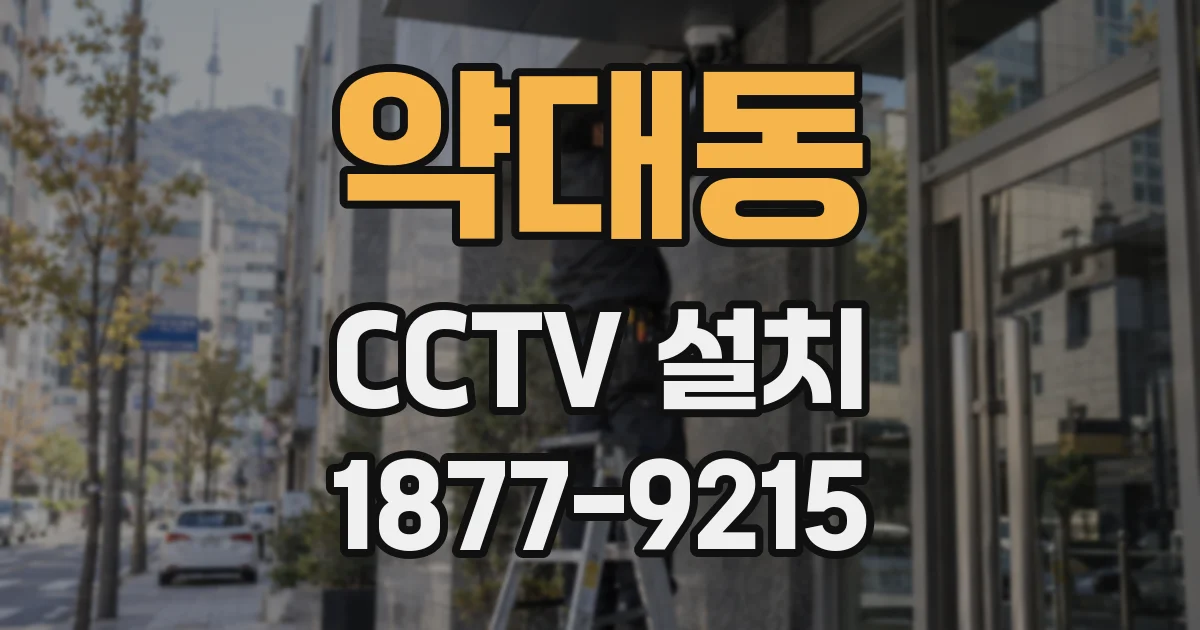 약대동 CCTV 설치