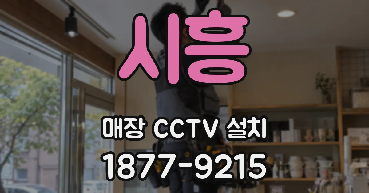 시흥 매장 CCTV 설치