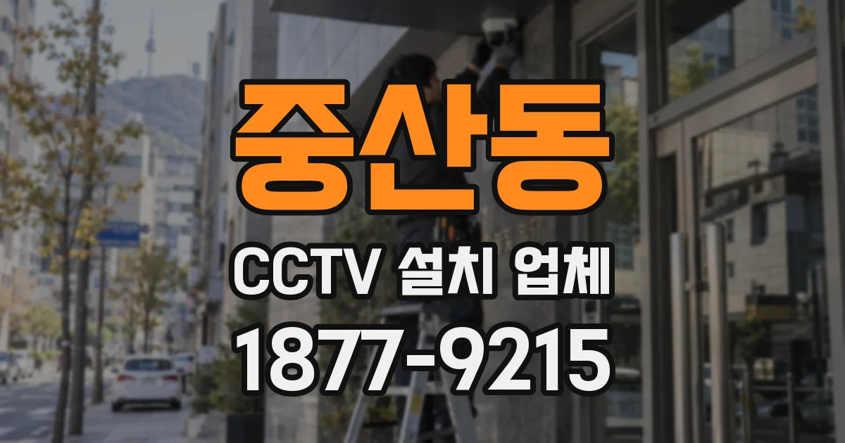 중산동 CCTV 설치 업체