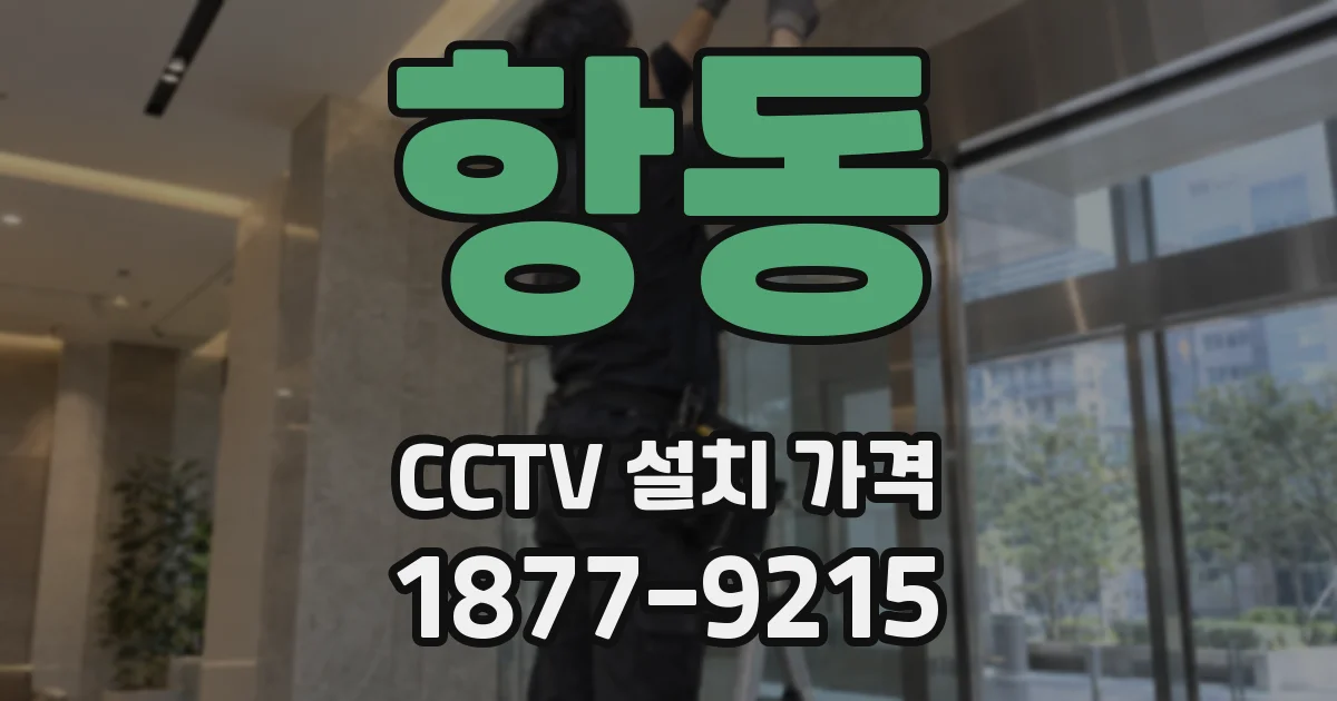 항동 CCTV 설치 가격