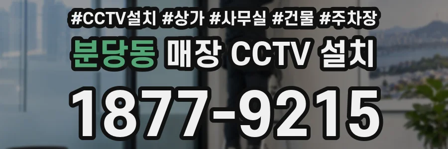 분당동 매장 CCTV 설치