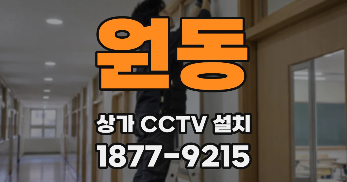 원동 상가 CCTV 설치