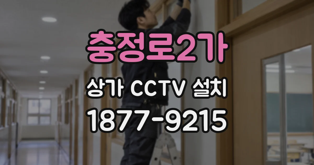충정로2가 상가 CCTV 설치
