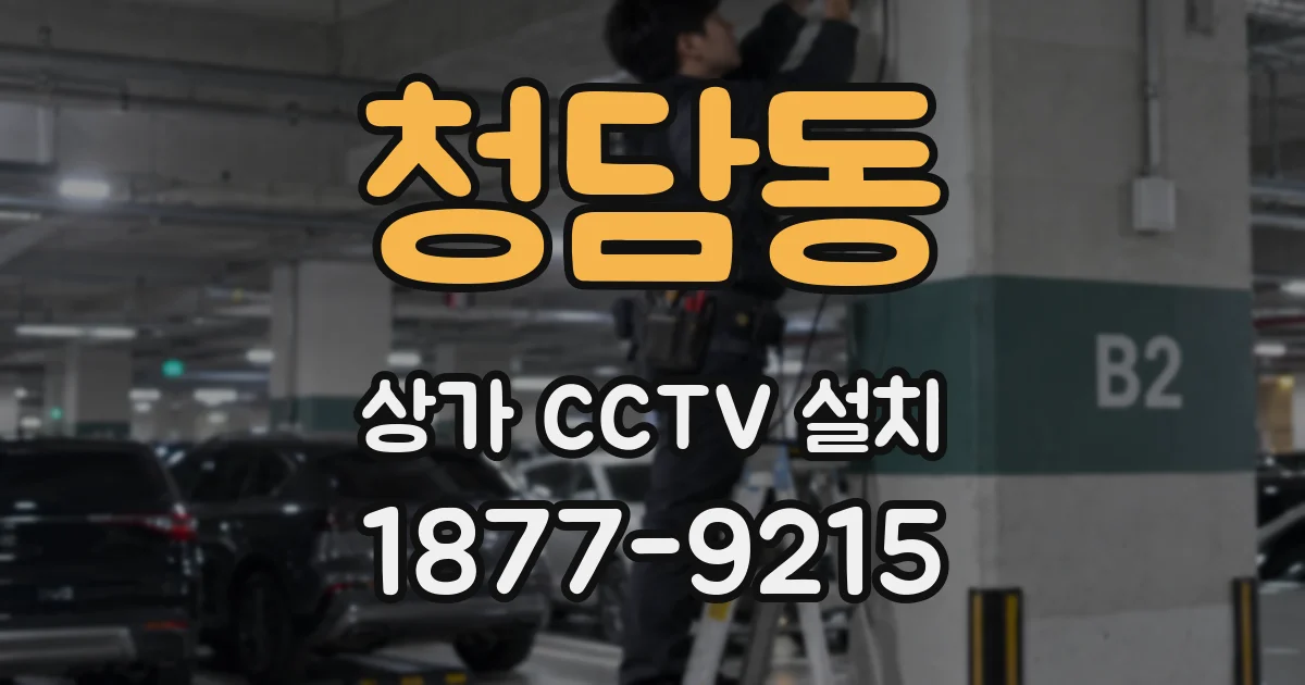 청담동 상가 CCTV 설치