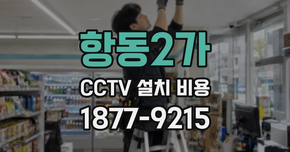 항동2가 CCTV 설치 비용