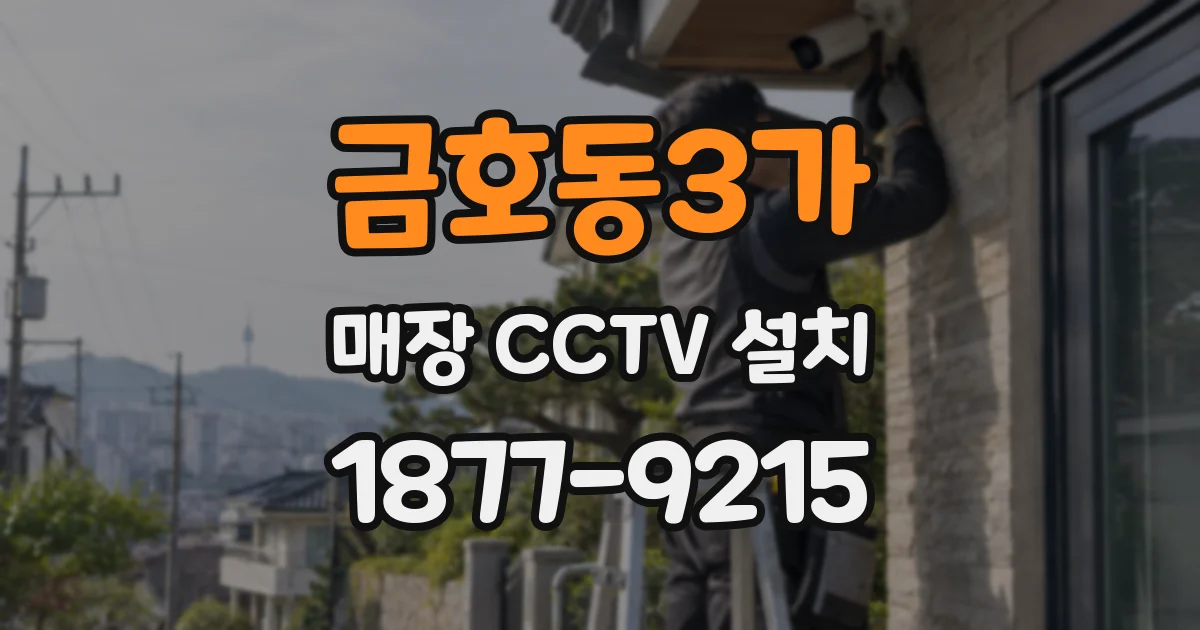 금호동3가 매장 CCTV 설치