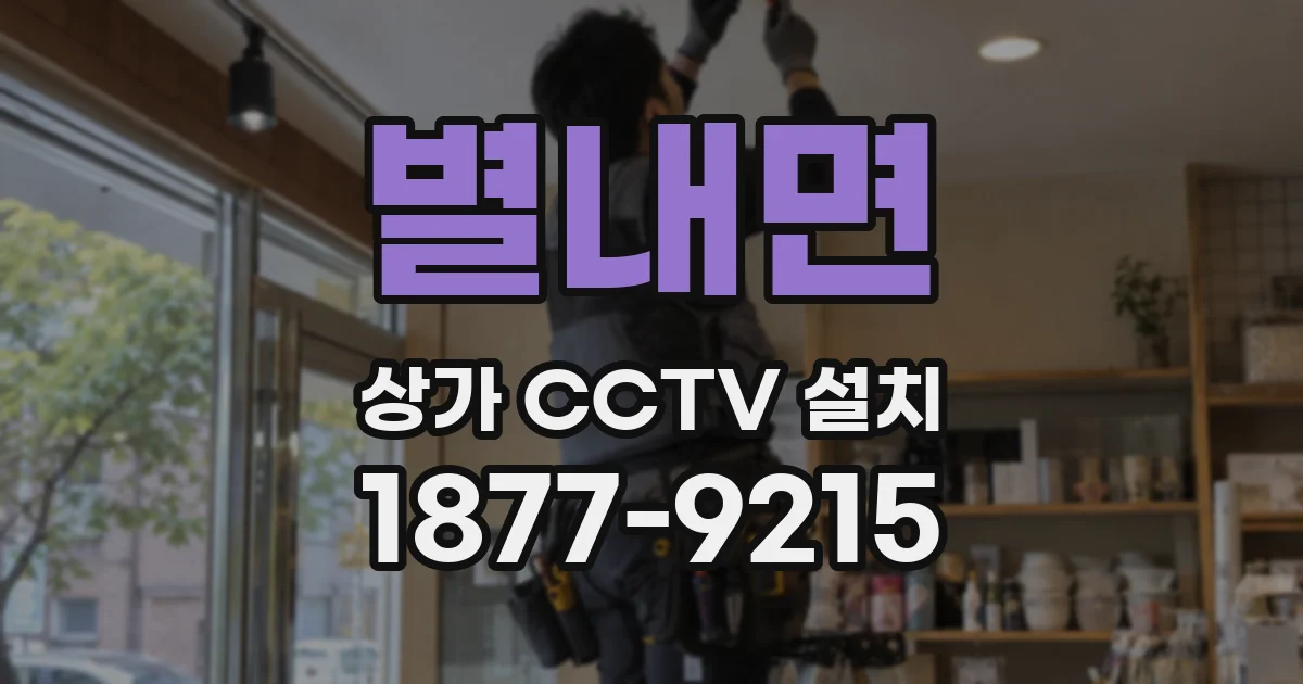 별내면 상가 CCTV 설치