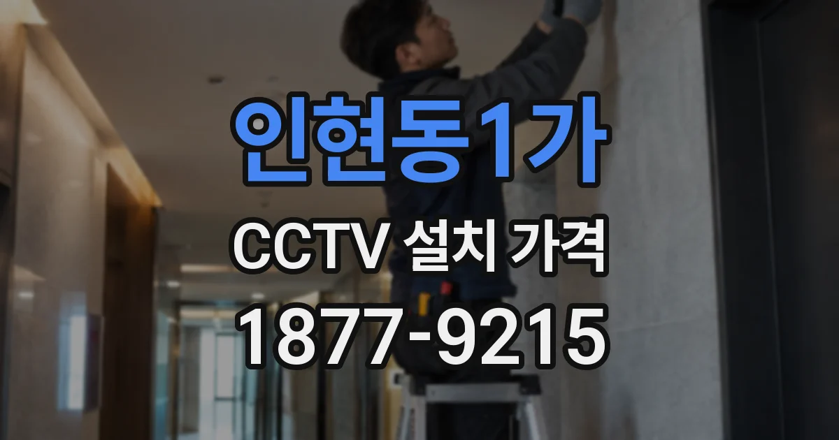 인현동1가 CCTV 설치 가격