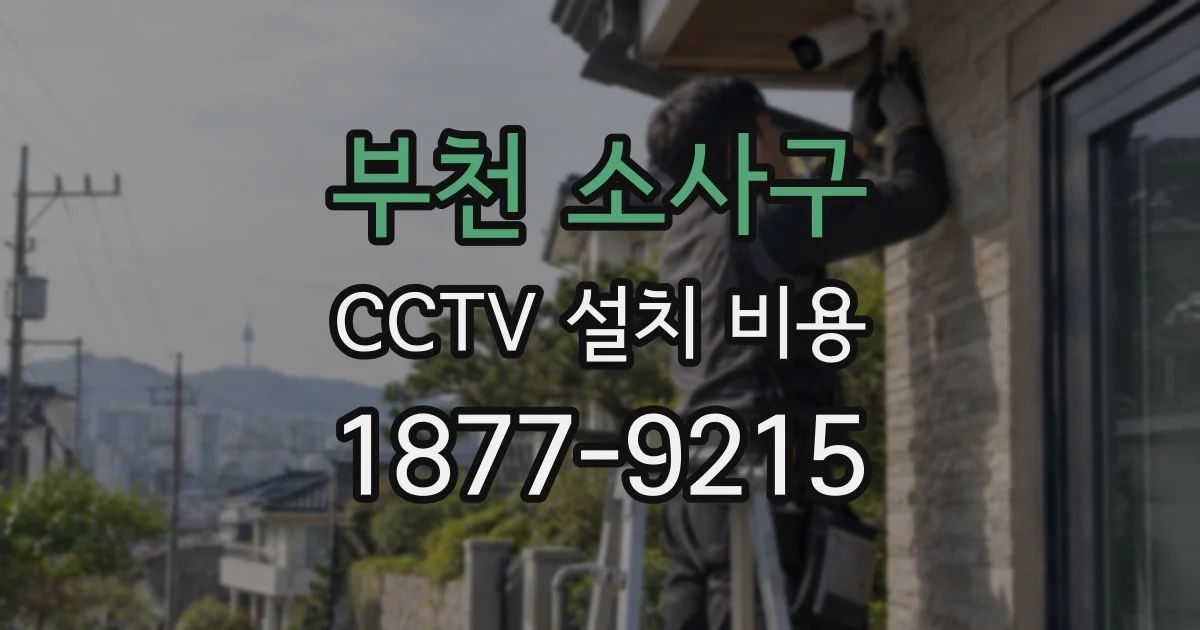 부천 소사구 CCTV 설치 비용