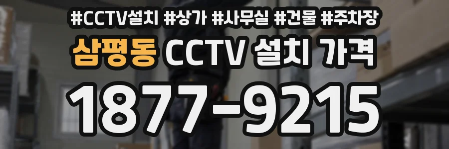 삼평동 CCTV 설치 가격