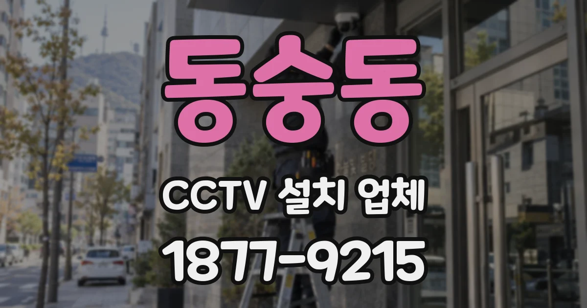 동숭동 CCTV 설치 업체