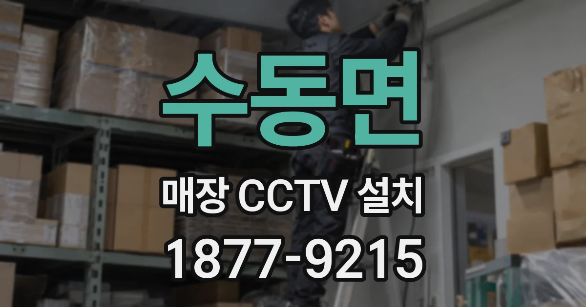 수동면 매장 CCTV 설치