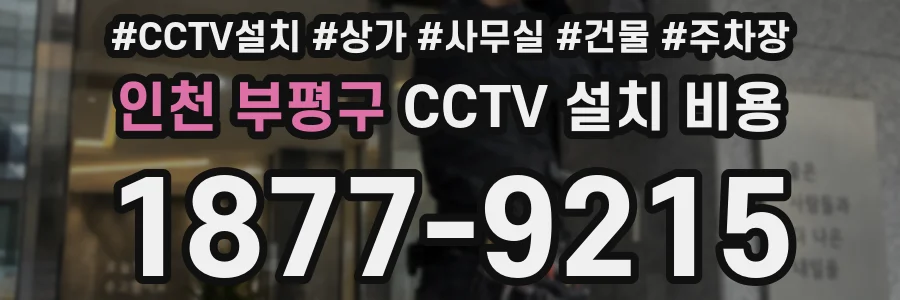 인천 부평구 CCTV 설치 비용