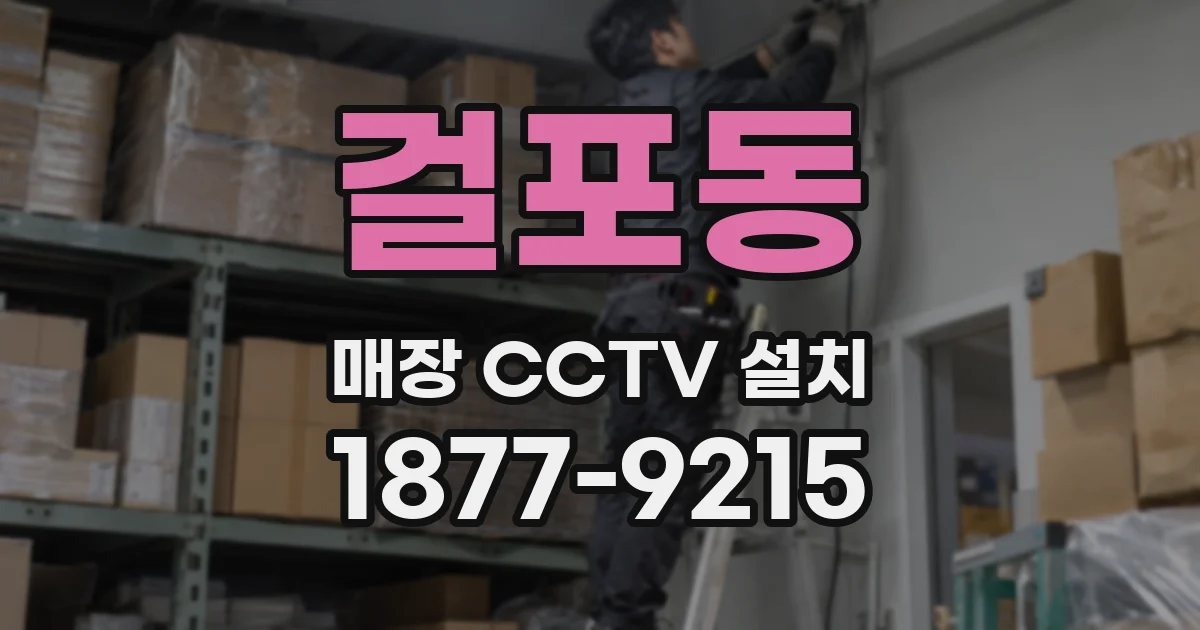 걸포동 매장 CCTV 설치