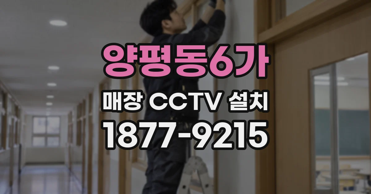 양평동6가 매장 CCTV 설치