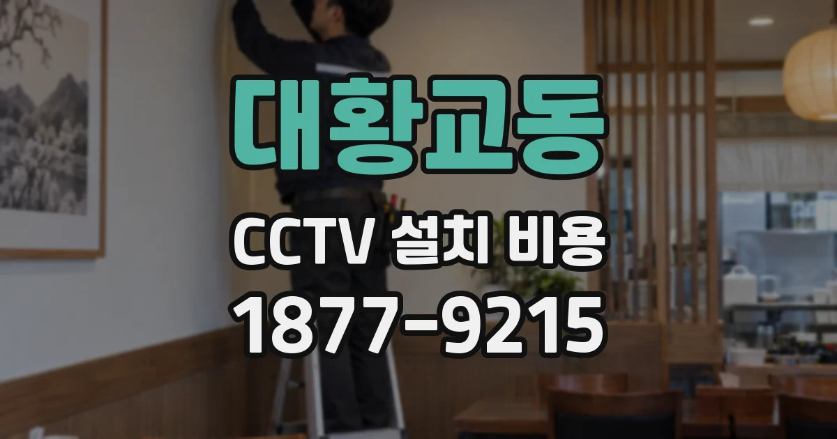 대황교동 CCTV 설치 비용