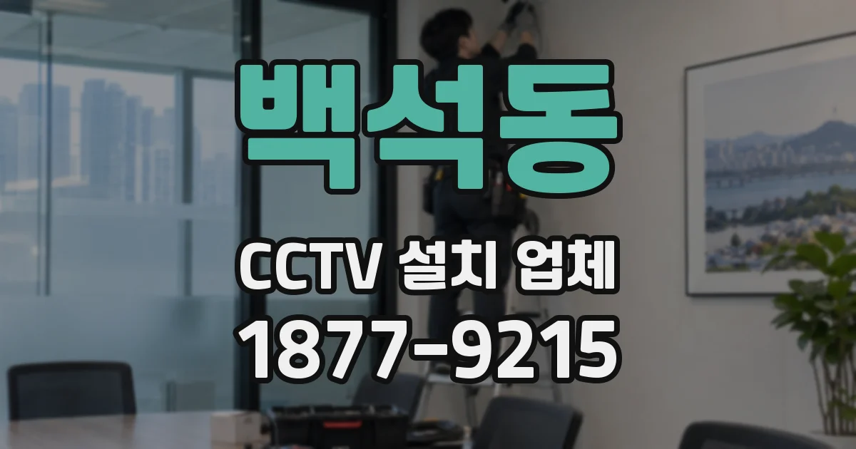 백석동 CCTV 설치 업체