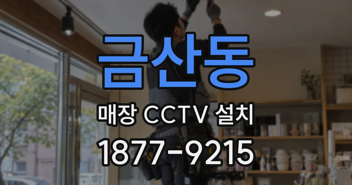 금산동 매장 CCTV 설치