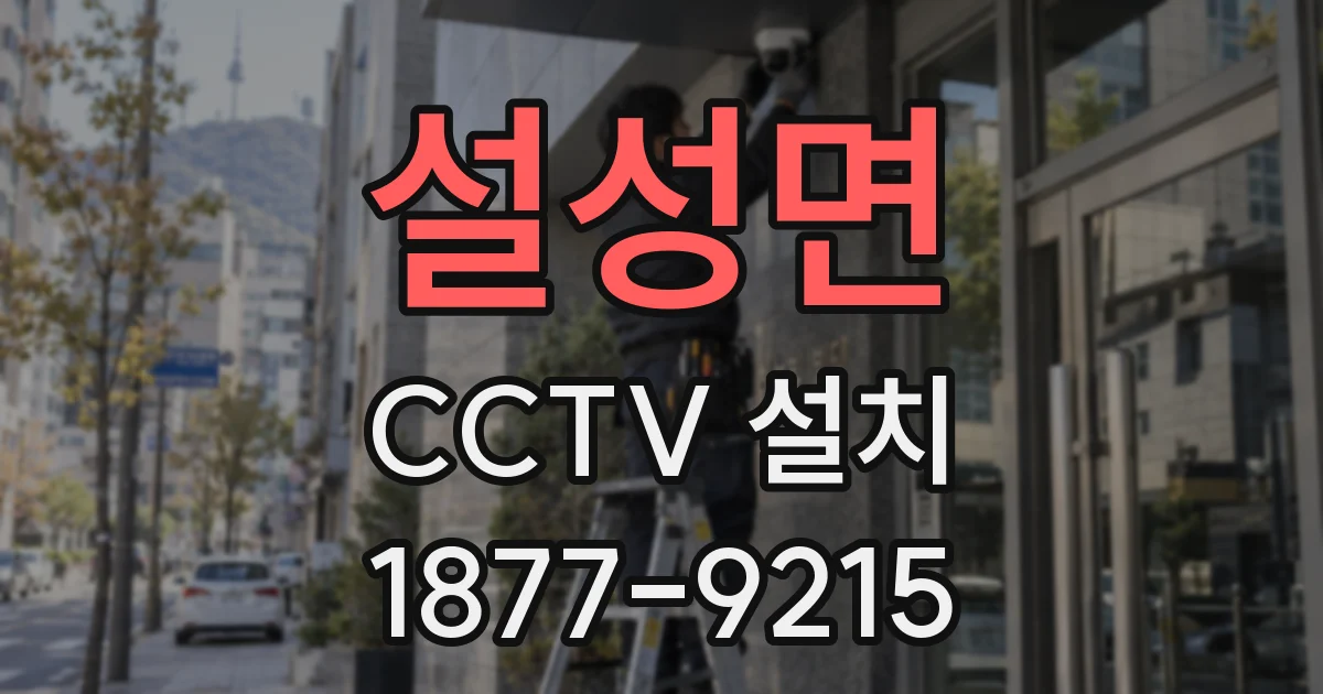 설성면 CCTV 설치