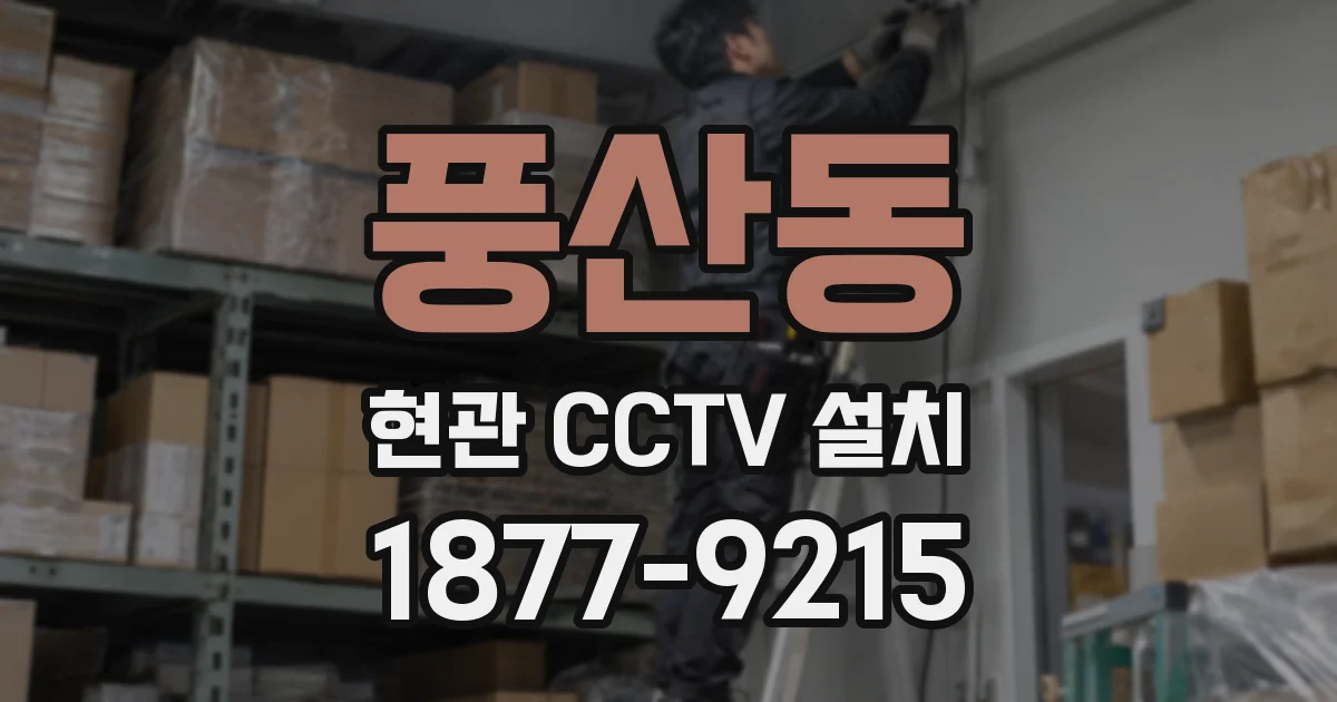 풍산동 현관 CCTV 설치